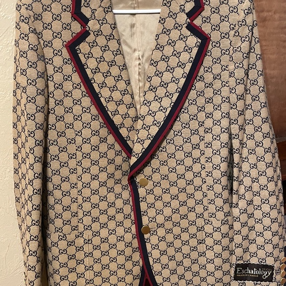 ****SOLD****   GUCCI GG canvas suit/paste blue - Picture 6 of 17